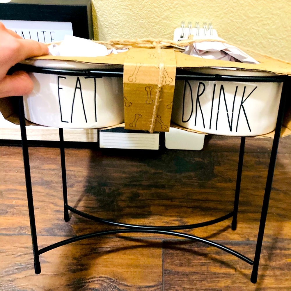 Rae dunn eat drink pet set cat or dog